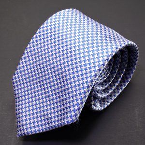 Charles Tyrwhitt Blue Geometric Mens Silk Necktie